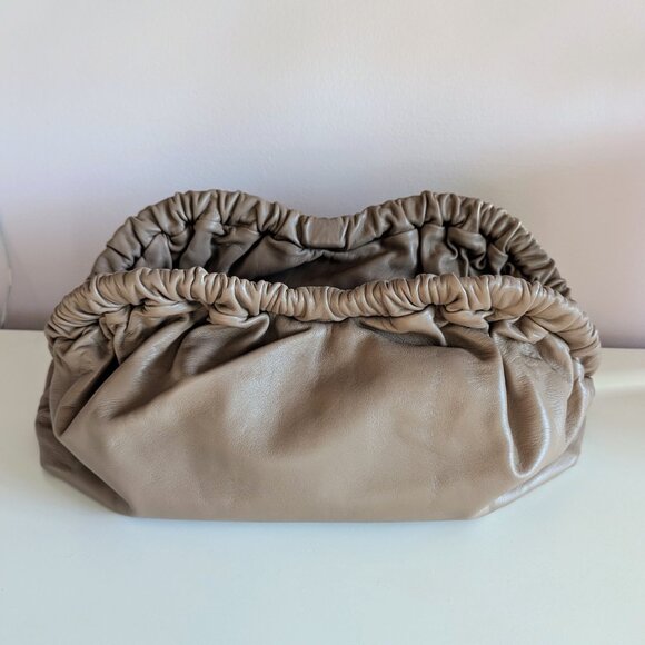 Mansur Gavriel  Lambskin Cloud Clutch Biscotto Leather Hand Bag W/Dust Bag NWOT - Picture 12 of 15